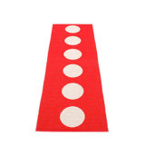Vera Polka Dots Area Rug in Red/Off-White