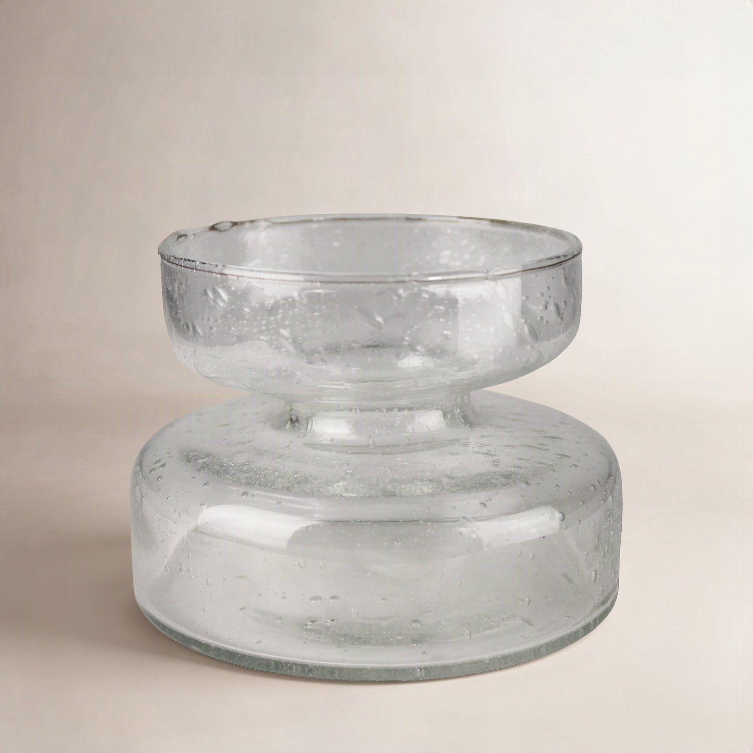 Jorah Ceramic Table Vase, Clear