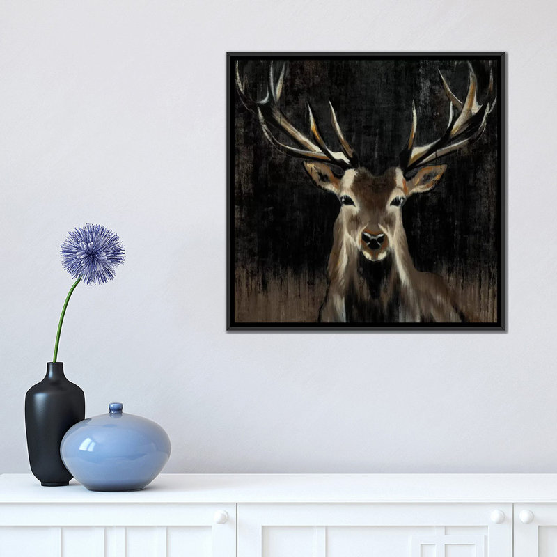 « young flamby », reproduction sur toile, H 18 po x l 18 po x P 1,5 po, Toile avec cadre noir, Pas de tapis