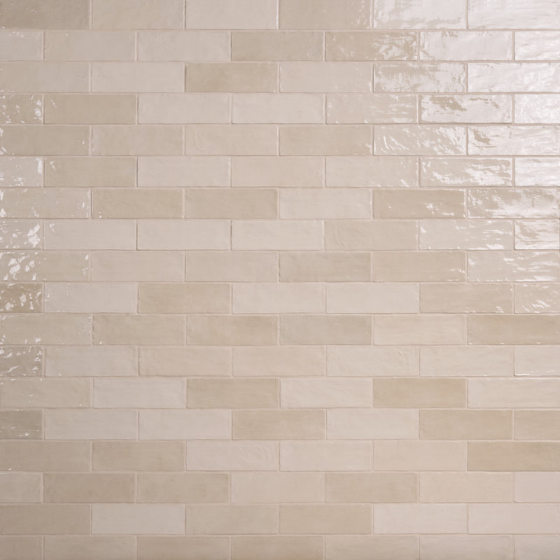 Carrelage mural en céramique émaillée 3 po x 8 po Karma (38 pièces 5,38 pieds carrés / caisse), Beige