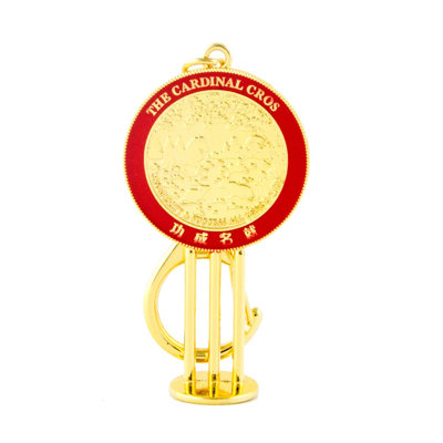 Porte-clés amulette en croix Miroir cardinal