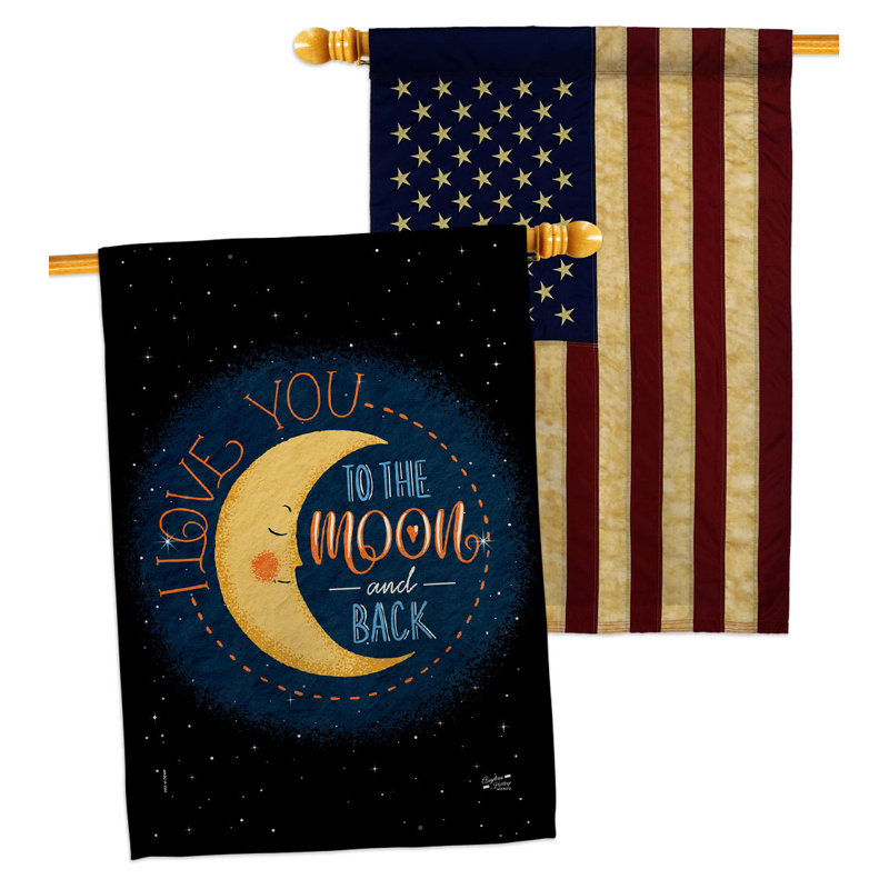 Double Sided 40'' H x 28'' W Polyester House Flag