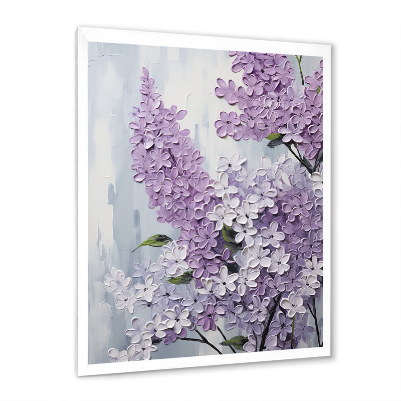 Beautiful Lilac Dreamscape VI sur impression sur toile, H 44 po x l 34 po x P 1,5 po, Cadre simple blanc
