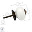 Nicola Spring - Round Ceramic Cabinet Knobs - Light Blue
