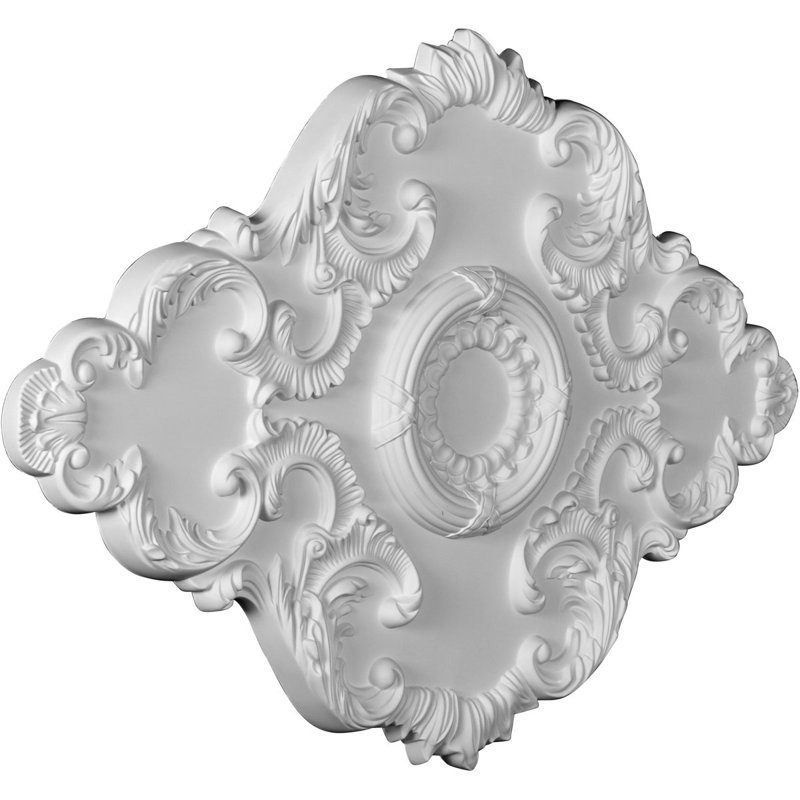 Endurathane Piedmont Ceiling Medallion, 37"W x 26"H x 1 3/8"P, Factory Primed