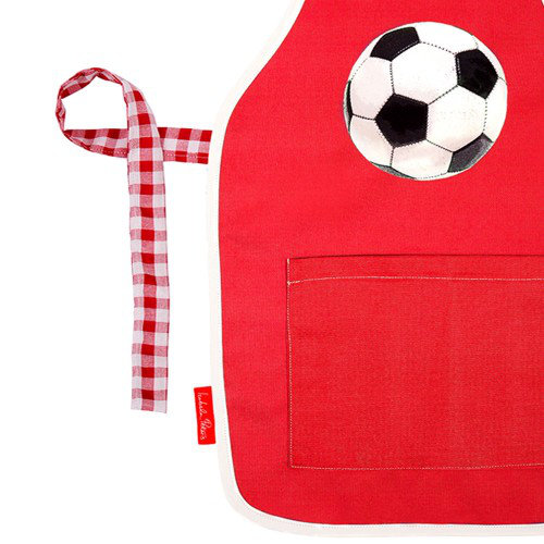 Football Childrens Apron, 2-5 Years, Red