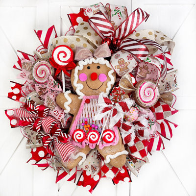 Sweet Gingerbread Christmas 20” Wreath