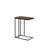 Natayla Rustic Brown C-Shaped Metal Frame End Table for Living Room, Bedroom, Bedside