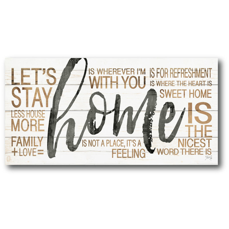 « home », art textuel sur toile tendue