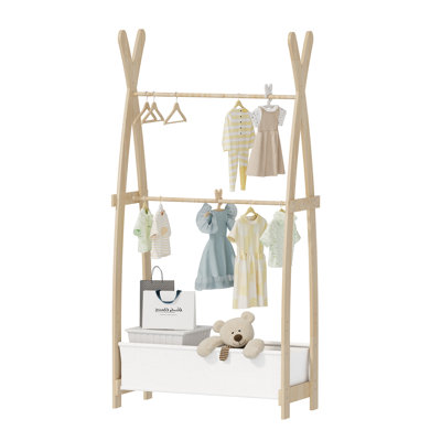 Tassilo Clothing Rack with Storage Shelves – Freestanding Garment Organizer for Bedroom or Entryway
