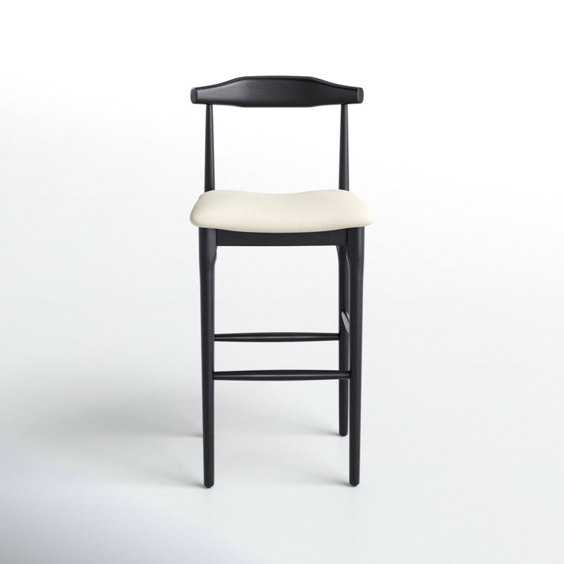 Hank Counter/Bar Stool, Black, Cream, Bar Stool (29.6" Seat Height)