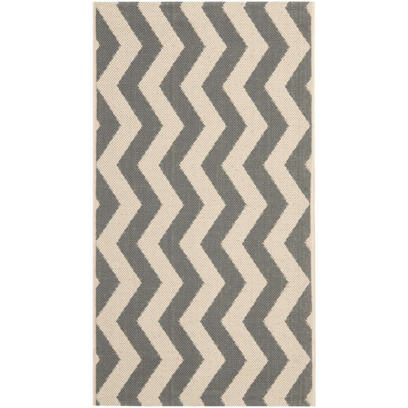 Camellia Rectangle Chevron Indoor / Outdoor Area Rug, Rectangle 61 x 109 cm