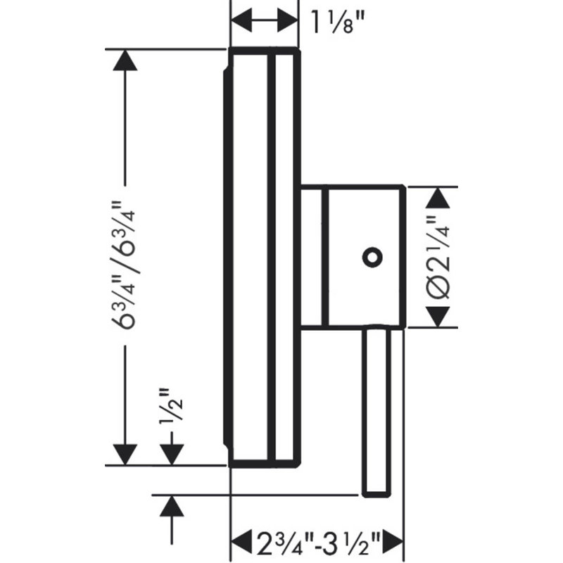 AXOR Edge Diamond Cut Pressure Balance Trim Valve Trim Only, Chrome