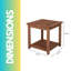 Nirvano Bamboo Square 45cm L Outdoor Side Table Garden Furniture