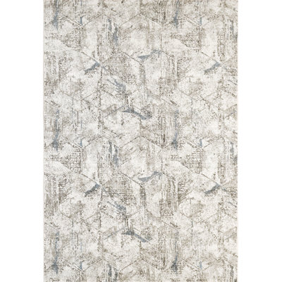 Tapis ivoire/gris/bleu Laurie