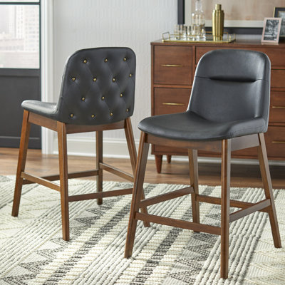 Wallingford Upholstered Counter Stool with Solid Wood Frame