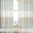 Stripe Sheer Color Block Window Curtain Panel Linen Window Treatment For Bedroom Living Room Farmhouse With Grommets 2 Panel Rustic Drapes