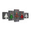 Hanging Christmas Trees - Ensemble de 5 toiles tendues-1947199751