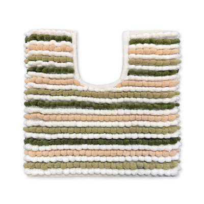 Mikayel Striped Chunky Bobble Pedestal Mat