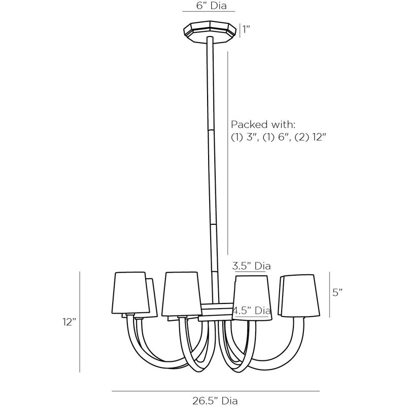 Gaetano 8 - Light Chandelier
