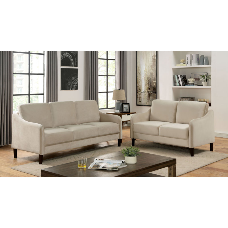Ensemble de salon configurable 2 pièces Aliyah, Beige