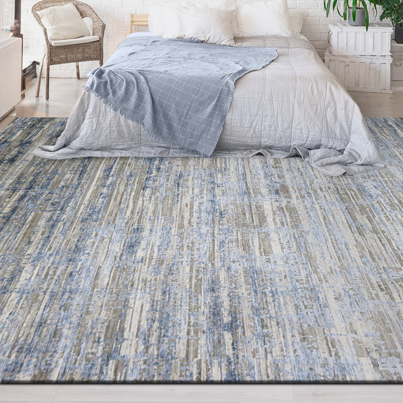 Camouflage Area Rug in Blue, Rectangle 2' x 3'