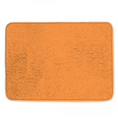 Solid Orange Background Bath Mat