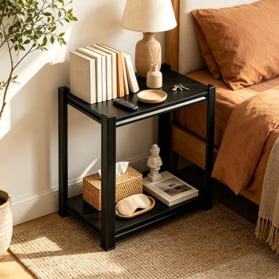 2 Tier Metal Plant Stand, Plant Shelf Rack, Indoor Garden Storage Stand, Heavy Duty Flower Shelf Display, 14"W×12"D×22"H