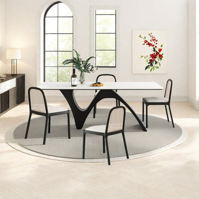 Modern simple rock plate dining table sets
