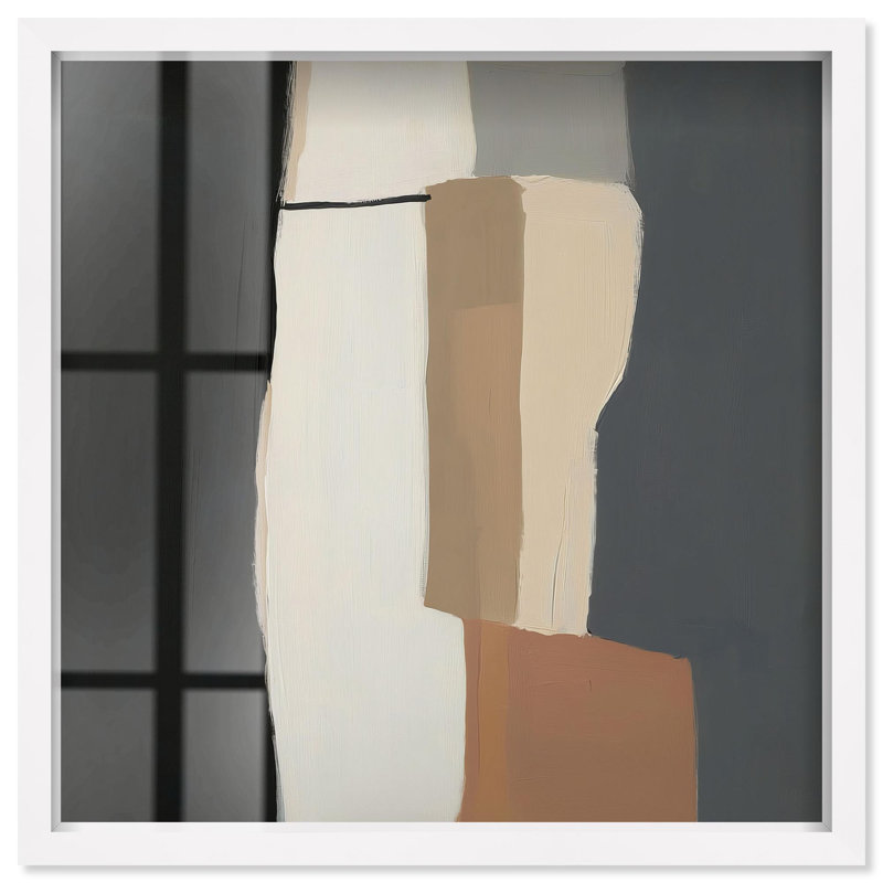 «Passageway I Shadowbox Print Modern Boho» par Art Remedy, cadre blanc, 17 x 17, H 17 po x l 17 po, Cadre blanc