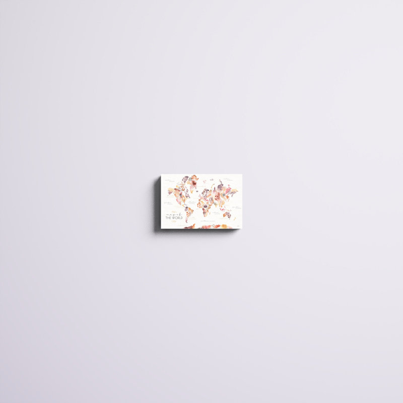 «Desert Blooms Map» par Laura Marshall, impression sur toile tendue, H 8 po x l 12 po