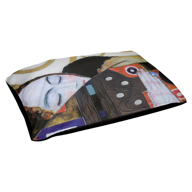 Coussin Carlile, Grand (L 52 po x l 42 po), Brun / rouge / or