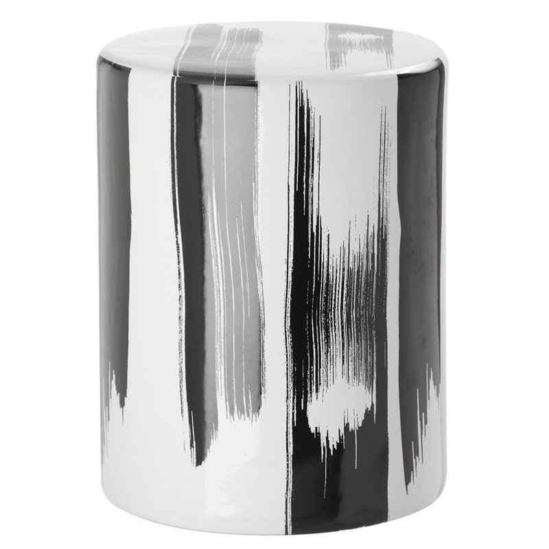 Tabouret d'appoint en céramique Gwendolyn, Noir