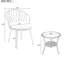 Loisirs Ustyle pour la cour et le patio: 2 chaises et une table en verre trempé. Agencement léger, confortable et adaptable, facile à déplacer