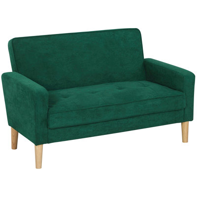 Solid Wood Polyester Loveseat