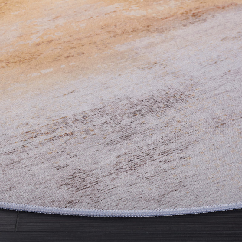 Tacoma Performance Machine Washable Abstract Rug, Round 6'