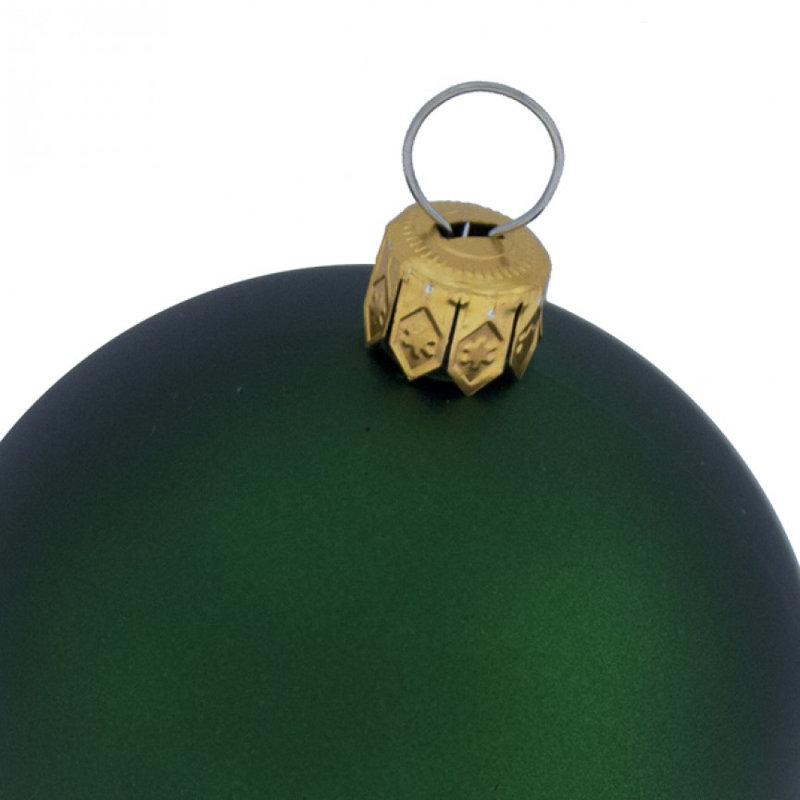Ball Ornament, Green Satin, 6cm H x 6cm W x 6cm D