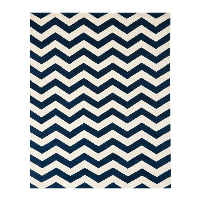 Chatham Hand Tufted Wool Chevron Rug, Rectangle 5' x 8'