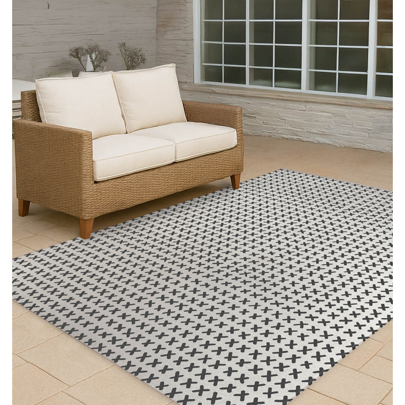 Tapis d'extérieur antidérapant Cross, Rectangle 5 pi x 7 pi