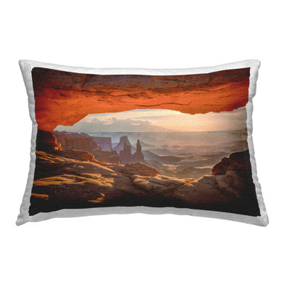 Under Canyon Rocks View Outdoor Printed Pillow by Marty Hulsebos