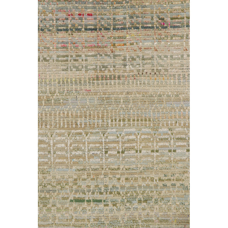 Rug & Kilim’S Contemporary Rug With Polychromatic Stripes And Geometric Patterns