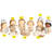 Nativity 9 Piece 3.5H White Knitted Look