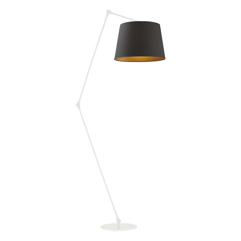 Turnage 177cm Task Floor Lamp, White, Brown