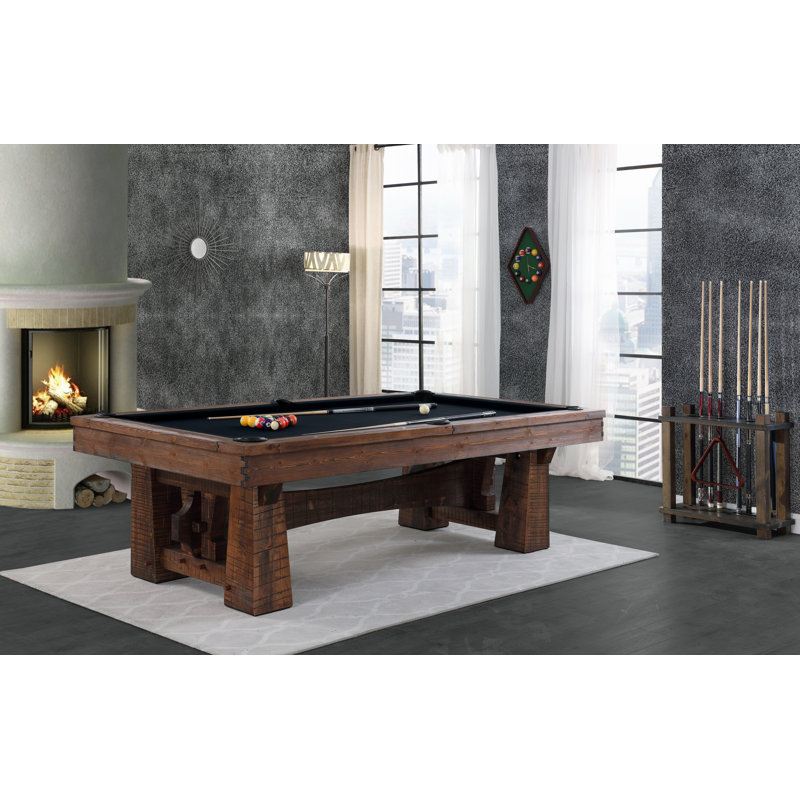Table de billard en ardoise 8 pi avec installation professionnelle Bull Run (valeur de 895 $) incluse, Bourgogne, Oui