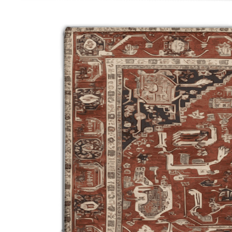 Tapis d'intérieur et d'extérieur brun Persian, Rectangulaire 2 pi x 3 pi