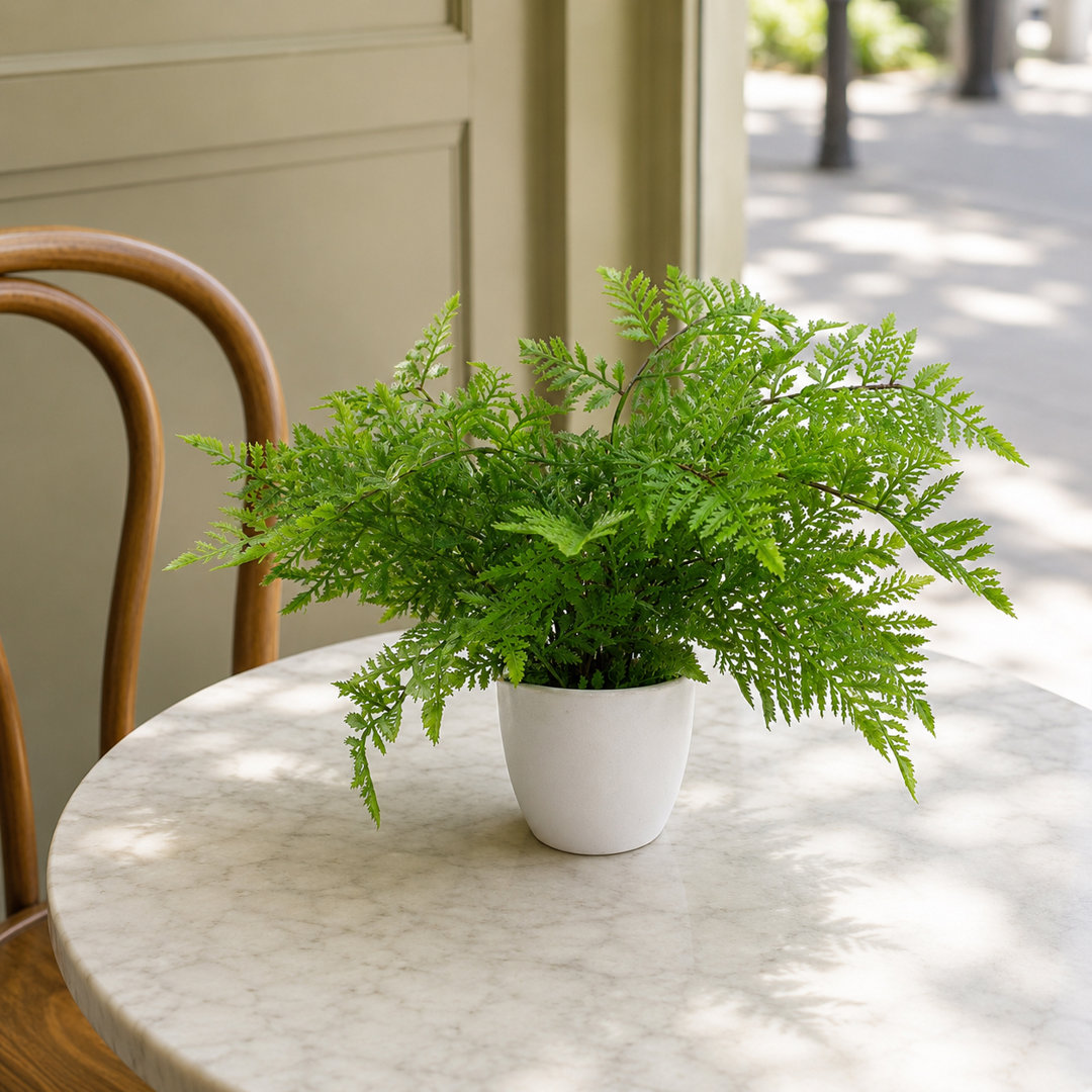 Leaf Unisex Green Artificial 30Cm Potted Southern Wood Fern In - Image 2