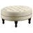 Tufted Round Cocktail Ottoman