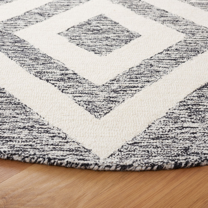 Alexea Hand Tufted Wool And Cotton With Latex Moroccan Rug, Round 6'