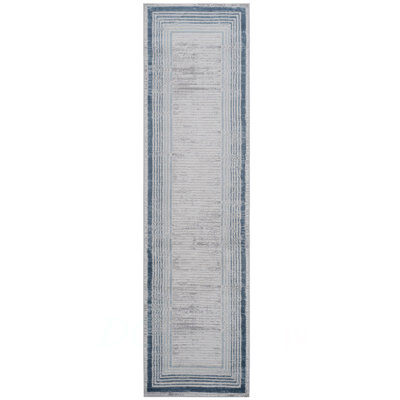 Collection 2X8 Bordered Runner Rug