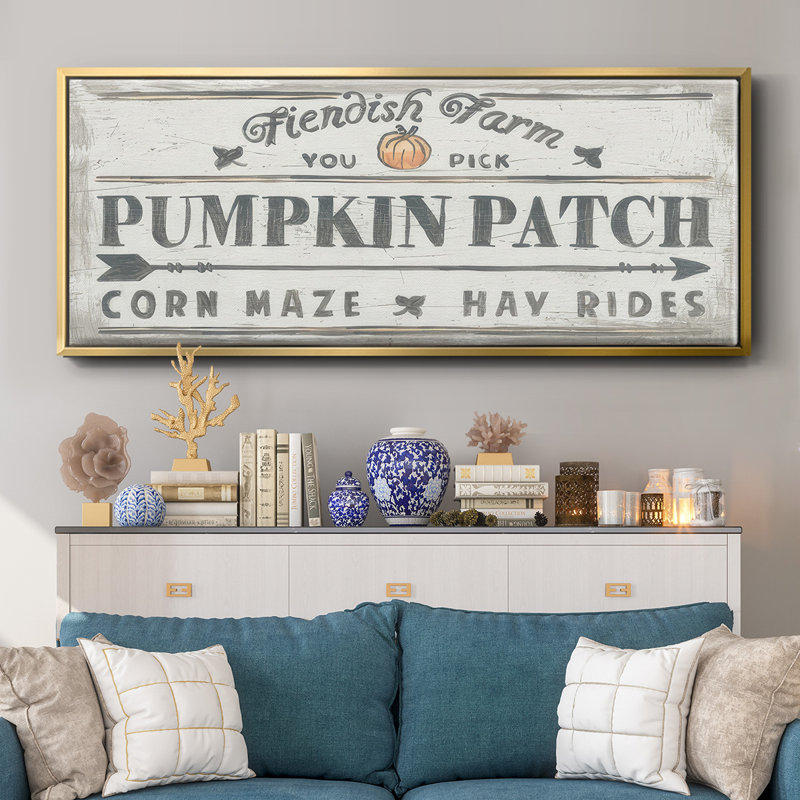 «Pumpkin Patch II», toile encadrée, H 24 po x l 60 po